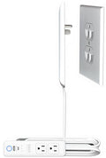 Smart Sleek Socket: Universal Outlet Concealer with Wi-Fi Smart Power Strip - size: 5 ft - Smart, style: Inverted Outlet