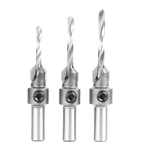 Amana Tool Woodworking Countersink Set, AMS-623, 3-Piece | Carbide Tipped with Round Shank - style: AMS-623, 3-PC