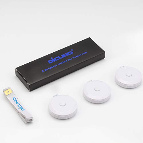 DiCUNO 3-Pack Soft Retractable Measuring Tape, 60-Inch 1.5 Meter, White - color: White*3pcs