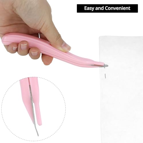 QWORK 24 Pcs Magnetic Staple Remover Bulk, Rubberized Plastic with Stainless Steel Tip and Magnetic End (6 Colors, 4 Pieces Each)