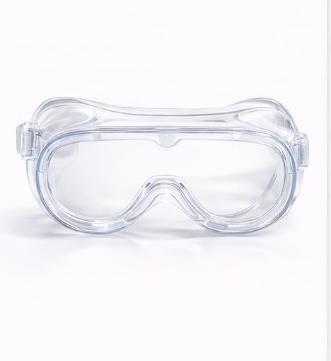 OMWAH Anti-Fog Protective Safety Goggles Clear Lens Wide-Vision Adjustable Splash Eye Protection Soft Lightweight Eyewear