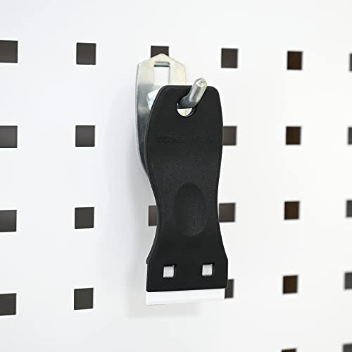 FOSHIO 2PCS Plastic Razor Blade Scraper Tool and 100PCS Plastic Blades for Gasket Remover, Sticker Remover, Labels Decal and Adhesive Remover for Windows and Glass (Dark Black) - color: Dark Black