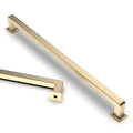 Asidrama 10 Pack 12.6 inch Brushed Brass Kitchen Cabinet Handles | Heavy-Duty Solid Zinc, 2 Screw Sizes, 12.6" Hole Center(320mm), Cupboards, Drawers, Dressers, Furniture, Hardware - color: Brushed Brass, size: 12.6" Hole Center(320mm)