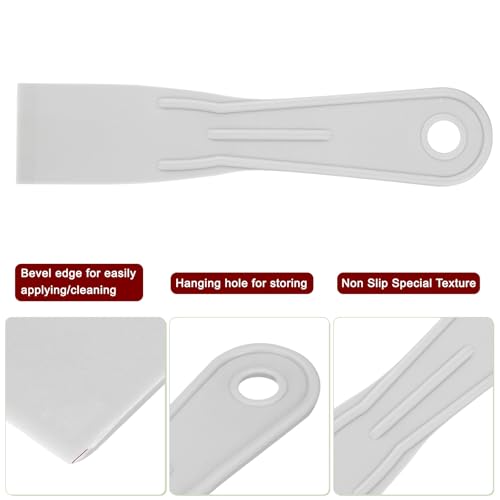 HARFINGTON 10pcs Putty Scraper 1.6" Width 1.7mm Thin Flexible Plastic Putty Knives for Taping Drywall Spreading Painting Wall Scratching Gray - size: 1.6"