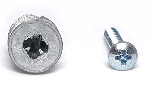 CONFAST Zinc Self-Drilling Metal Drywall Anchors Kit with Screws, 200 Pieces (100 Anchors + 100 Pcs 1" Screws), #8 Wall Anchors for Drywall, Sheetrock, and Hollow-Wall Installation - size: 100, style: Zinc