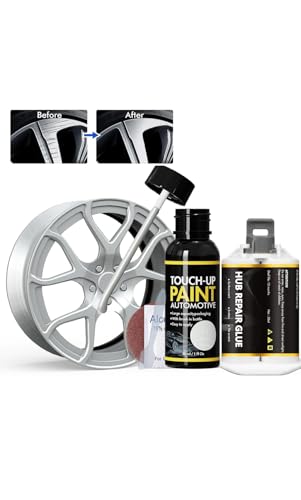 Silver Gray Rim Touch Up Paint, Rim Repair Kit Curb Rash - color: Gloss Silver