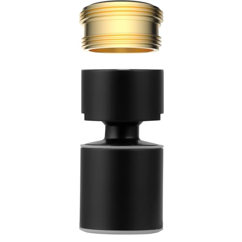Hibbent NSF/ANSI/CAN 61 & cUPC Certified Faucet Aerator, Matte Black - color: Matte Black, style: Classic 360 Degree Faucet Aerator
