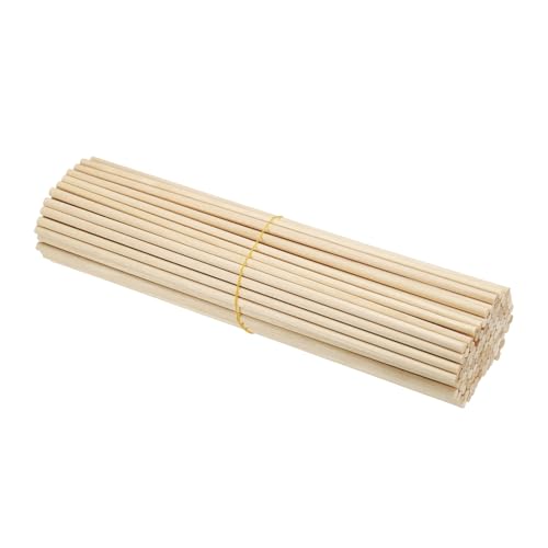 PATIKIL 1/8 x 8 Inch Wooden Dowel Rod, 110 Pcs Wood Dowels Unfinished Round Wood Sticks Hardwood Sticks for Craft DIY Projects Home Decor, Natural Color - size: 1/8 x 8 Inch