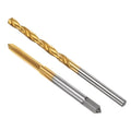 uxcell Tap & Drill Bit Set, 2pcs, 3/16-24 UNC Straight Flute Thread Tap & 4mm Twist Drill Bit, Titanium Coated M2 High Speed Steel Tool Set - size: 3/16-24 UNC + 5/32" (4mm)