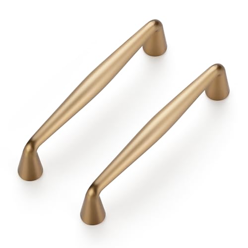 Ravinte Champagne Bronze Cabinet Handles Solid Handles,3-3/4 Inch,10 Pack - color: Champagne Bronze, size: 3-3/4 Inches Hole Center