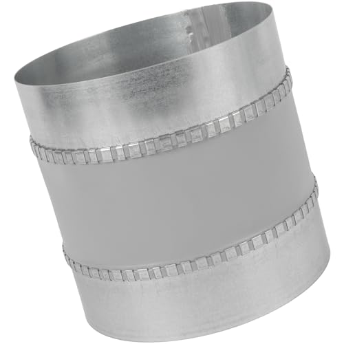 Repa Market 6" Inch Flexible Vibration And Noise Reducing Coupler - Female Fit Duct Connector – Galvanized Steel Coupling for Joining Two Male Duct Fittings – HVAC Ventilation Inline Joint - size: 6" Inch