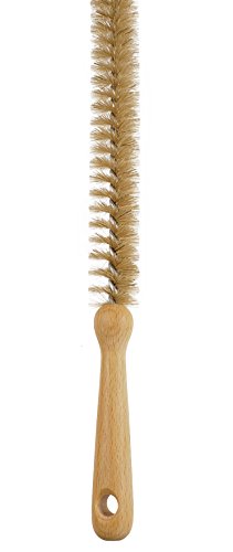 KONEX 45" Dryer Vent Cleaner Brush Flexible Lint Trap Cleaning Tool with Horsehair Bristles - style: Medium-Stiff Natural Bristle