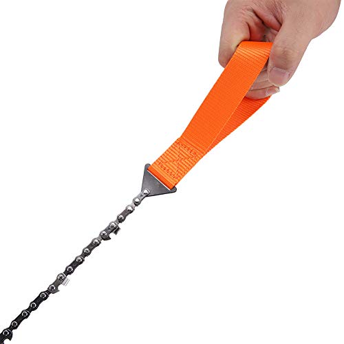 Pocket Chainsaw, Portable Camping Wire Chain Folding Hand Survival Chainsaw with Paracord Survival Bracelet for