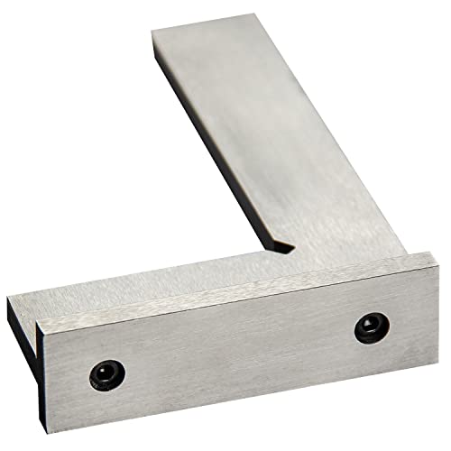 Precision Machinist Square 4 Inch Engineer Square 90 Degree Right Angle Ruler Ground Hardened Steel with Seat 4 x 2.8 Inch - size: 4 x 2.8 inches