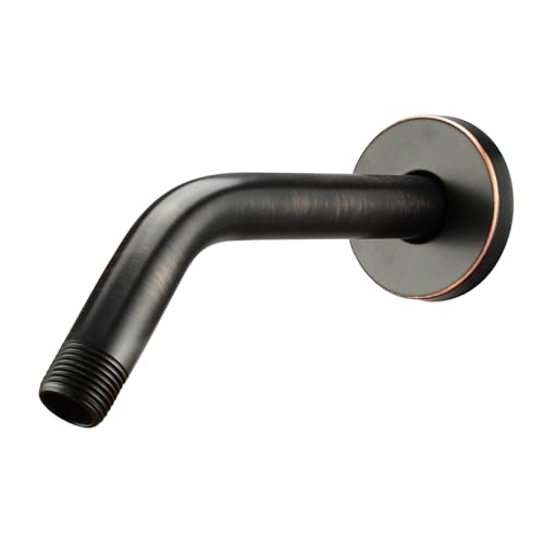 Purelux Shower Arm 8 Inches Universal Replacement Made of Stainless Steel, Oil Rubbed Bronze Finish Flange Included - color: Oil Rubbed Bronze, size: 8 Inches