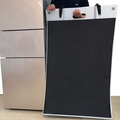 Oversized Large Appliance Slider with Pull Strap,Furniture Moving Slides for Floor Protection Premium Moving Mat for Tile Carpet and Hardwood Floor - size: 49" X 30" black