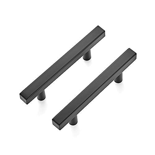 Ravinte Matte Black Square Cabinet Hardware Pulls 3 Inch 30 Pack - color: Black, size: 3 Inch Hole Center