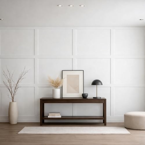 Weysat 1 Set Board and Batten Wall Panel Wainscoting Panel 145.67 X 96.06 Inch - size: 38.2"L x 9.8"W