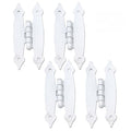 T Tulead White H-Shape Hinges Flush Mount Hinge 4PCS - color: White-4PCS