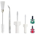 6 Piece Serger Sewing Machine Cleaning Repair Tool, Tweezers Double Headed Lint Brush Screwdrivers for Repair Overlock, Serger Service and More Sewing Machines