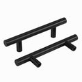 homdiy Black Cabinet Handles 10Pack 3inch Hole Center Kitchen Drawer Pulls and Knobs Stainless Steel Cabinet Hardware for Bathroom, Cupboard - color: Black, size: 3in hole centers
