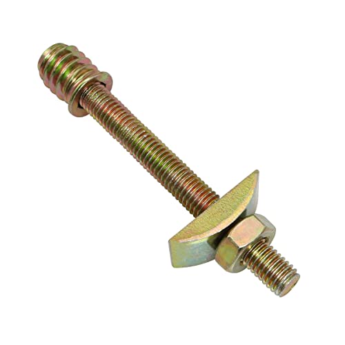 8pcs Metal Furniture Connecting Fitting Threaded Rod Connector Table Bed Assembly Fastener Bolt Nut with Half Moon Washer (M8x80mm)