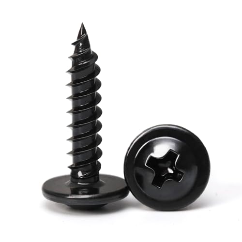 Black Wood Screws, #8×3/4 inch 300Pcs Black Truss Head Wood Cabinet Screws - color: Black, size: #8 x 3/4"