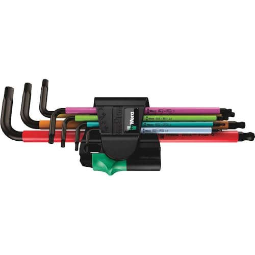 Wera 05022534001 950/7 HEX-PLUS MULTICOLOUR MAGNET 1 L-KEY SET METRIC BLACKLASER 7 PIECES - style: Classic