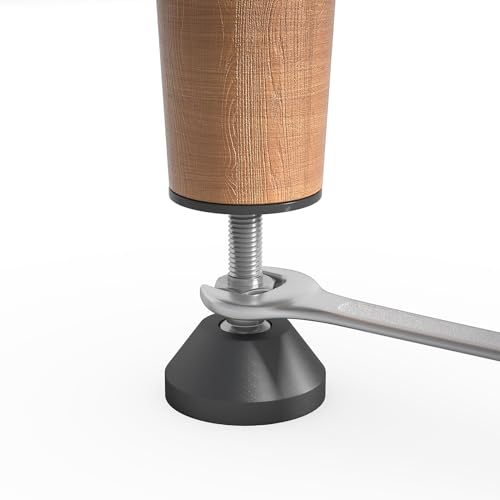Heavy Duty Furniture Levelers - Dual Thread Design with Nut Kit - Adjustable Feet for Tables, Cabinets, Chairs, Workbench, Sofa - Supports 1420LBs - 4 Packs