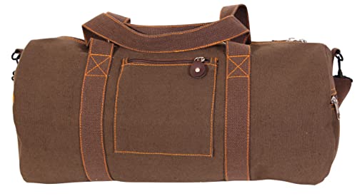 Rothco Canvas Equipment Bag, Heavyweight Cotton Carryall - color: Earth Brown, size: 19 Inches