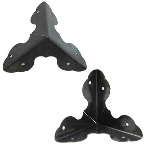 32PCS Black Jewelry Box Corner Bracket, Metal Cabinet Corner Protector for Wooden, Chest, Table, Desk, Photo Frame, DIY (1.3*1.3*1.3 inch) - style: Black-1.3inch