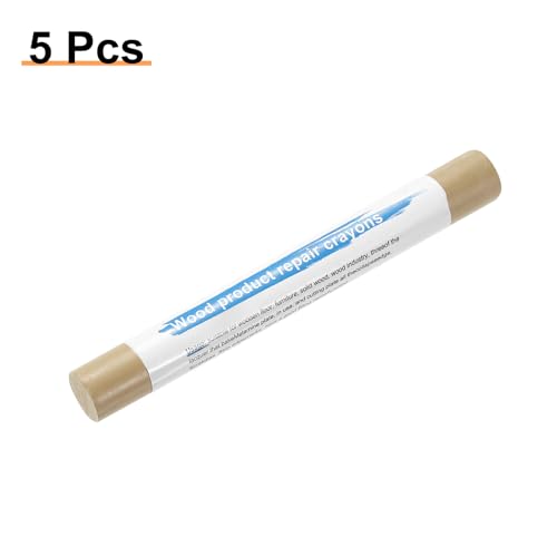 HARFINGTON 5pcs Wood Filler Sticks Wooden Wax Touch Up Furniture Repair Crayons for Scratch Hole Wood, Light Cherry - color: Light Cherry