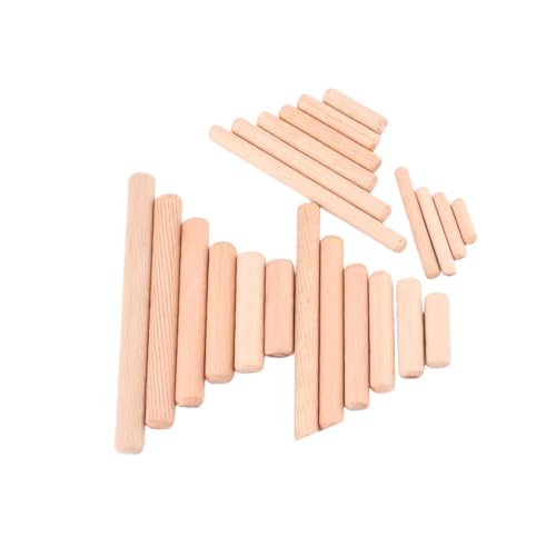 150Pcs Wooden Dowel Pins Kit 5/16x1-5/8 Inch Small Fluted Wood Dowels Pegs Hardwood Pin for Furniture Woodworking Crafts, Furniture, Door, DIY - size: 8mm x 40mm - 150PCS
