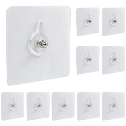 Hitefu Self-Adhesive Wall Hooks, 10pcs, 8mm - size: 8mm