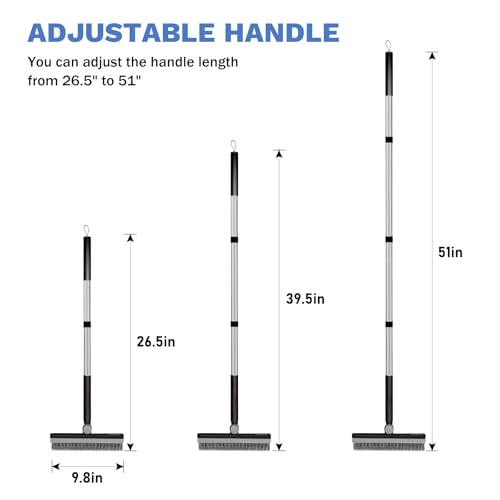 SetSail Grout Cleaner Brush with Long Handle, V-Shaped Floor Brush, Black - color: Black Grey