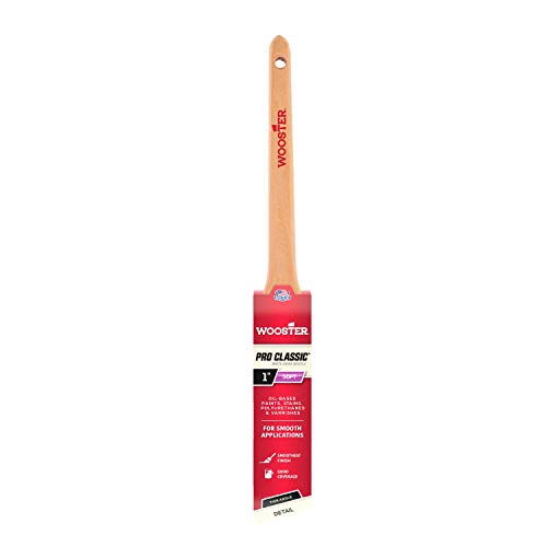 Wooster Z1216-1 Pro Classic White China Bristle Thin Angle Sash Paintbrush 1" - size: 1 Inch