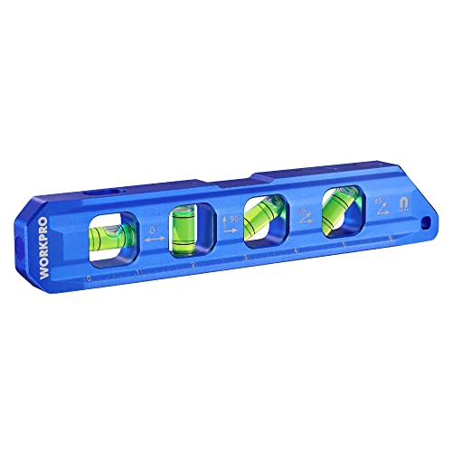 WORKPRO 8 Inch Magnetic Torpedo Level Conduit Bubble Level - size: 8inches