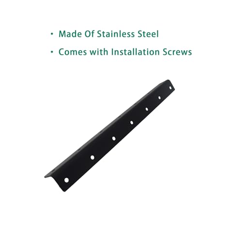 Long L Bracket,ULIFESTAR Black Corner Brace Brackets,Stainless Steel Corner Brackets,Heavy Duty Shelf Bracket,Metal Right Angle Bracket for Wood,325*27mm/12.8*1.06''2 PCS - size: 325*27mm/12.8*1.06''