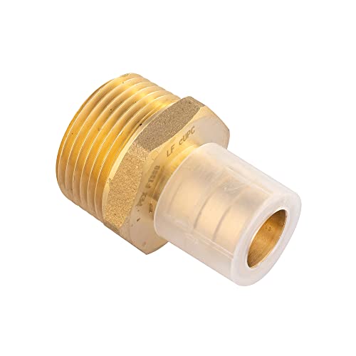 20 piece EFIELD Brass Expansion Pex A 1/2" x 1/2" Male NPT Adapter Fitting - size: 1/2" x 1/2" (Brass, Pack of 20)