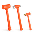 C&T Dead Blow Hammer Set, 3-Piece Kit, 1.5LB Dead blow, 12oz Brass Cap, 16oz Ball-Peen,Brass, No Rebound Design, Unibody Molded Checkered Grip, Home Repair & Garage Use - style: 3PC-1