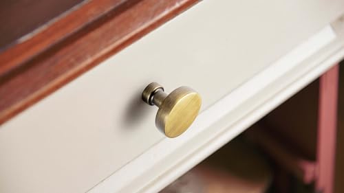 Goo-Ki Brushed Bronze Cabinet Knobs Zinc Alloy Kitchen Cabinet Hardware - 6 Pack Brass Bronze Single Hole/Screw Drawer Pulls Solid Cabinet Handles - color: Brushed Bronze, size: 1.2 Inches