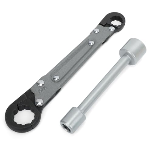 Holdly Angle Stop Wrench, Plumbing Tool for 3/8- and 1/2-Inch Valves - color: Silver