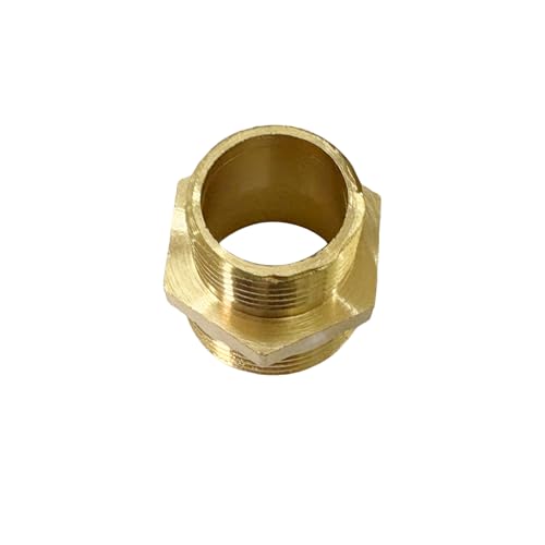 1/2" x 3/8" Male Threaded Hex Nipple Reducer Brass NPT Pipe Fitting Adapter Straight Connectors Pack of 2 - size: 1/2" x 3/8" -2 Pack