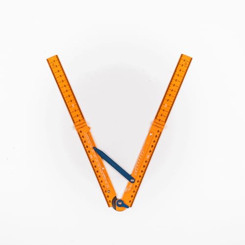 3 Way Tool Mini Multipurpose Measuring Tool - 600mm Folding Ruler, Angle Finder & Set Square, Travel Layout Hand Tool for Builders, Carpenters & DIY, New Zealand Designed, Lifetime Warranty
