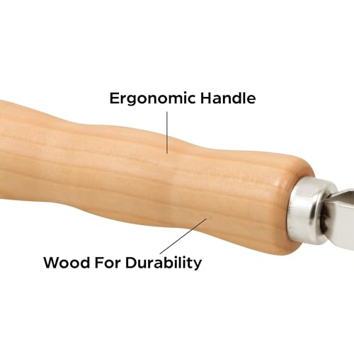 PRIME-LINE Screen Rolling Tool, Spline Roller, Wood Handle & Steel Wheels - size: 3-3/2 in. x 3/32 n.