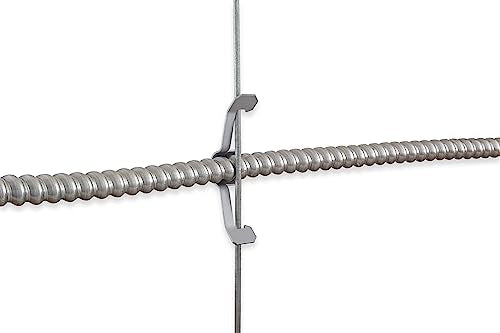 Conduit Cable Support Clip to Ceiling Wire, Threaded Rod & Flanges. Heavy Duty Spring Steel Clip / 100 Pack - size: 100 Pack