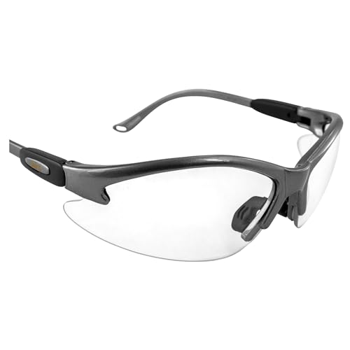 Global Vision Safety Shop Glasses - color: Grey Frame/Clear Lens