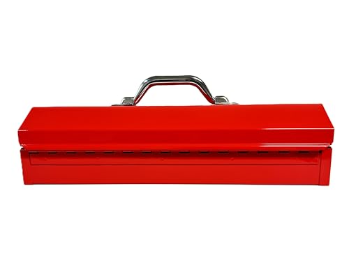 Homak Tool Box, 16" Portable Steel Small Tool Box with Metal Latch Closure & Plastic Handle, Multi-Purpose Heavy Duty Toolbox, Red - size: 16-Inch x 6-Inch x 4-Inch - Small