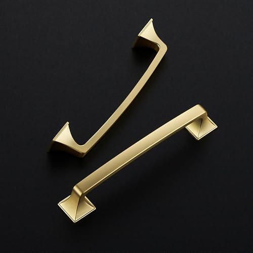 30 Pack Kitchen Cabinet Handles 5 Inch Brushed Brass Cabinet Pulls - color: Brushed Brass, size: 5 Inch Hole Centers