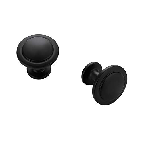 Ravinte Matte Black Cabinet Knobs Zinc Drawer Knobs, 1-1/4 Inch, 30 Pack - color: Black